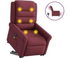 Fotelis Atsistojantis elektrinis masažinis krėslas, vyno, audinys