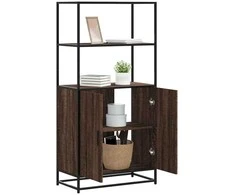 Highboard Rudas ąžuolas 68x35x139 cm Mediena ir metalas