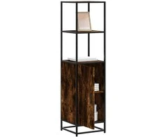 Highboard Rūkytas ąžuolas 35,5x35x139 cm Mediena ir metalas