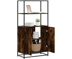 Highboard rūkytas ąžuolas 68x35x139 cm Mediena ir metalas