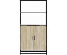 aukšta lenta Sonoma ąžuolas 68x35x139 cm Mediena ir metalas