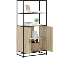 aukšta lenta Sonoma ąžuolas 68x35x139 cm Mediena ir metalas