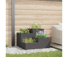 Aukštas sodo lovelis, 100x100x36cm, Corten plienas