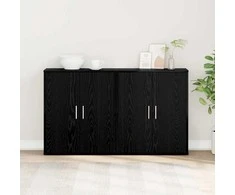 Kabalas 2 pcs Juodas ąžuolas 60 x 31 x 70 cm Apdirbta mediena