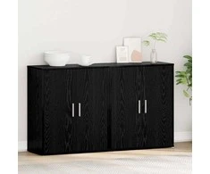 Kabalas 2 pcs Juodas ąžuolas 60 x 31 x 70 cm Apdirbta mediena