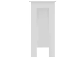 Baro stalas su lentynomis, 102 × 50 × 103,5 cm, baltas, MDP