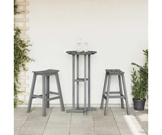 Baro taburetė 2 pcs Šviesiai pilka 52 x 43 x 73,5 cm HDPE