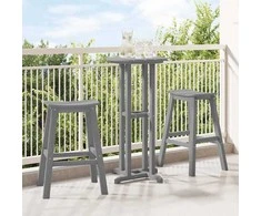 Baro taburetė 2 pcs Šviesiai pilka 52 x 43 x 73,5 cm HDPE