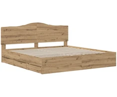 Lova Bed Frame with Storage and Headboard Artisan Oak 180 x 200 cm