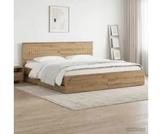 Lova Bed Frame with Storage and Headboard Artisan Oak 180 x 200 cm