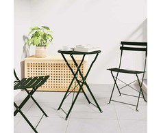Bistro stalas Tamsiai žalia Ø 50 x 71 cm Miltelinis plienas