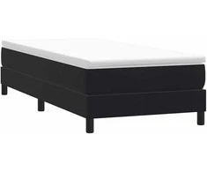 Box Spring Lova be čiužinio Juoda 100x210 cm aksomas