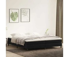Box Spring Lova be čiužinio Juoda 200x220 cm aksomas