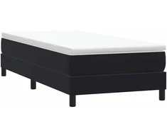 Box Spring Lova be čiužinio Juoda 80x210 cm aksomas