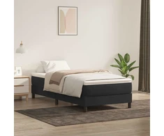 Box Spring Lova be čiužinio Juoda 90x210 cm aksomas
