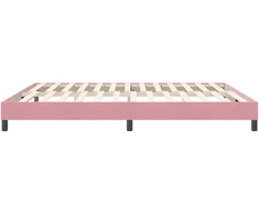 Box Spring Lova be čiužinio Rožinė 180x220 cm aksomas