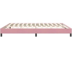 Box Spring Lova be čiužinio Rožinė 180x220 cm aksomas