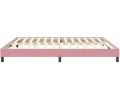 Box Spring Lova be čiužinio Rožinė 200x220 cm aksomas