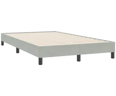 Box Spring Lova be čiužinio Šviesiai pilka 120x220 cm aksomas