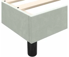 Box Spring Lova be čiužinio Šviesiai pilka 160x220 cm aksomas