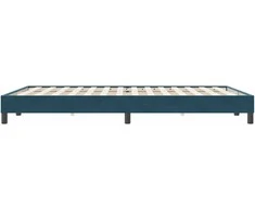 Box Spring Lova be čiužinio Tamsiai mėlyna 160x220 cm aksomas