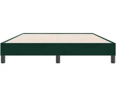 Box Spring Lova be čiužinio Tamsiai žalia 140x220 cm aksomas