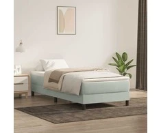 Box Spring Lova su čiužiniu Šviesiai pilka 90x210 cm Velvet