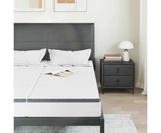 Čiužinys 2 pcs Balta ir pilka 70 x 190 cm Bonell spyruoklė
