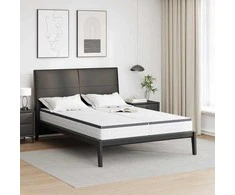 Čiužinys 2 pcs Balta ir pilka 70 x 200 cm Bonell spyruoklė
