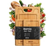 Clp Trading Bamio Bamboo Cutting Boards Set of 4 natura