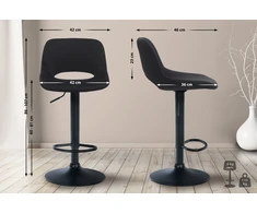 Clp Trading Barhocker Camden velvetas juodas