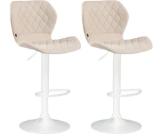 Clp Trading Mville 2 baro kėdžių komplektas "Cork fabric baltas