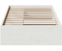 Dieninė lova be čiužinio Balta 100x200 cm medžio masyvo pušis