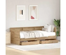Dienos lova Amatininkų ąžuolas 100 x 200 cm Apdirbta mediena