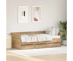 Dienos lova Amatininkų ąžuolas 90 x 200 cm Apdirbta mediena