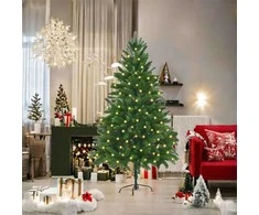 Kalėdų eglutė su 300 LED s stovu Žalia 180 cm PE