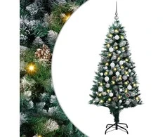 Dirbtinė Kalėdų eglutė Žalia 180 cm PVC ir Plienas ir Plastikas