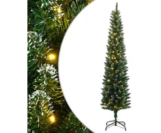 Dirbtinė siaura Kalėdų eglutė, 150 LED, 120cm