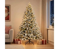 Dirbtinė Sulankstoma Kalėdų Eglutė 240 cm 300 LED Šilta balta