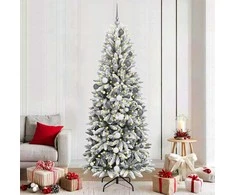 Dirbtinė Kalėdų eglutė su 300 LED s stovu Balta 210 cm