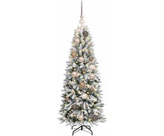Dirbtinė Kalėdų eglutė su 150 LED s stovu Balta 120 cm