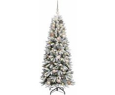 Dirbtinė Kalėdų eglutė su 150 LED s stovu Balta 150 cm