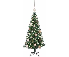 Dirbtinis prieššventinis eglutė su šviesomis Žalia 120 cm