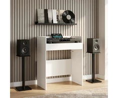 DJ stalas Balta 82 x 45 x 102 cm Apdirbta mediena