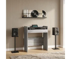 DJ stalas Pilka Sonoma 102 x 45 x 102 cm Apdirbta mediena