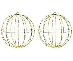 Dovana su 192 LED 2 pcs Šilta balta 40 x 40 x 43,5 cm metalas