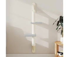 Draskyklė katėms su draskymo stovu, šviesiai pilka, 108cm