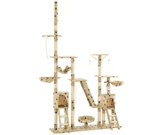 Draskyklė katėms su stovu, 230-250cm, smėlio spalvos