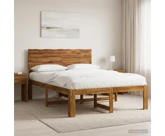 Lova Dviejų lovų rėmas su galvūgaliu ROSTOCK Natūrali 150 x 200 cm
