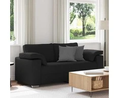Dvivietė sofa Juodas 180 cm audinys